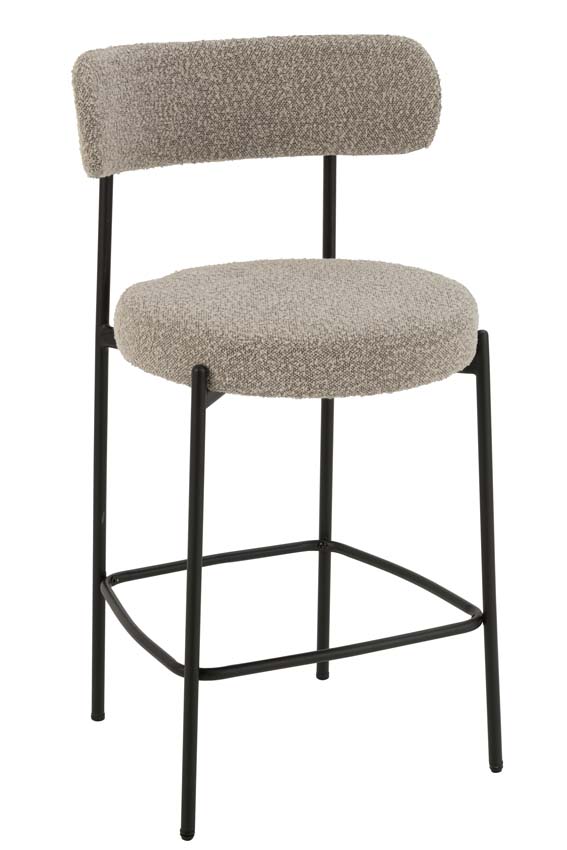 Barstoel Boucle grijs