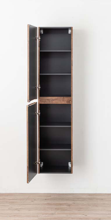 Kolomkast Jelte notelaar hangend 170x40x35cm