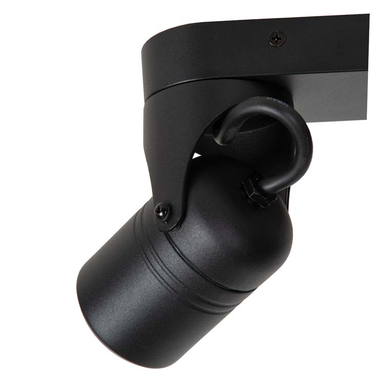 Lucide NIORT - Spot plafond Extérieur - 2xGU10 - IP44 - Noir