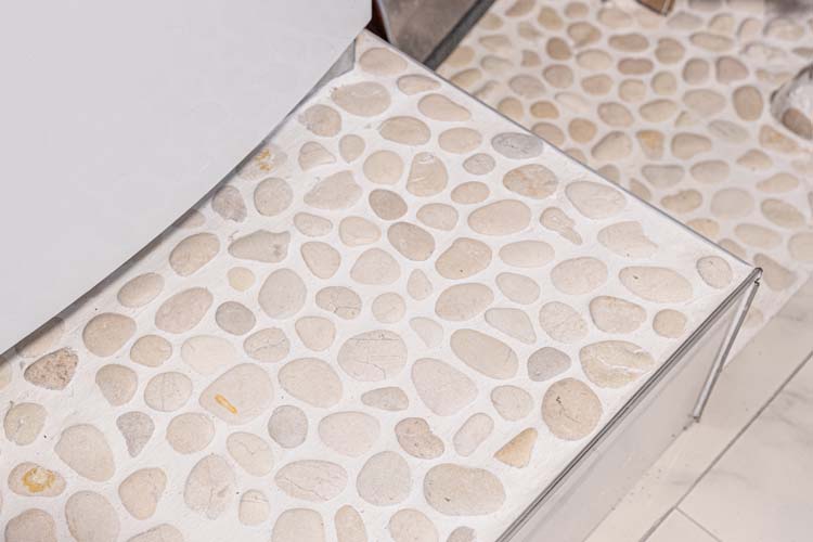 Mozaïek Pebble White mat 30,5x30,5cm