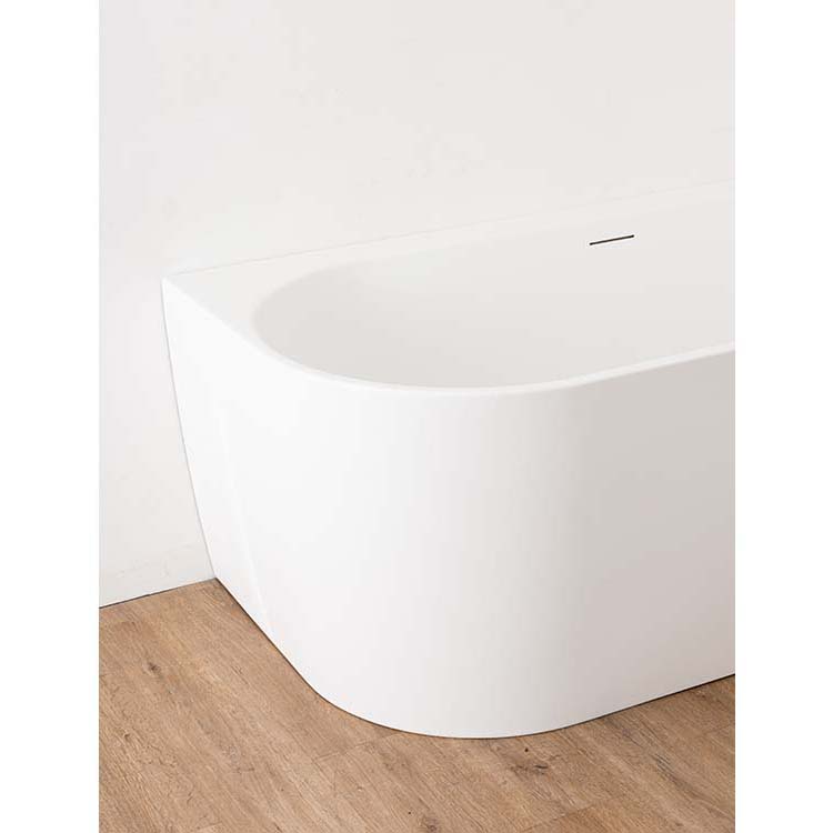 Baignoire d'angle Hero mat blanc droite 180x80cm