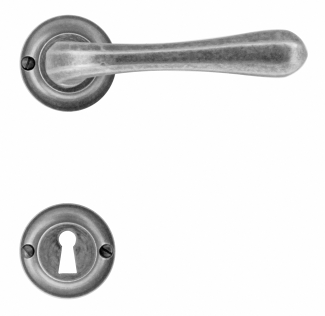 Poignée de porte old silver Alassio 11cm