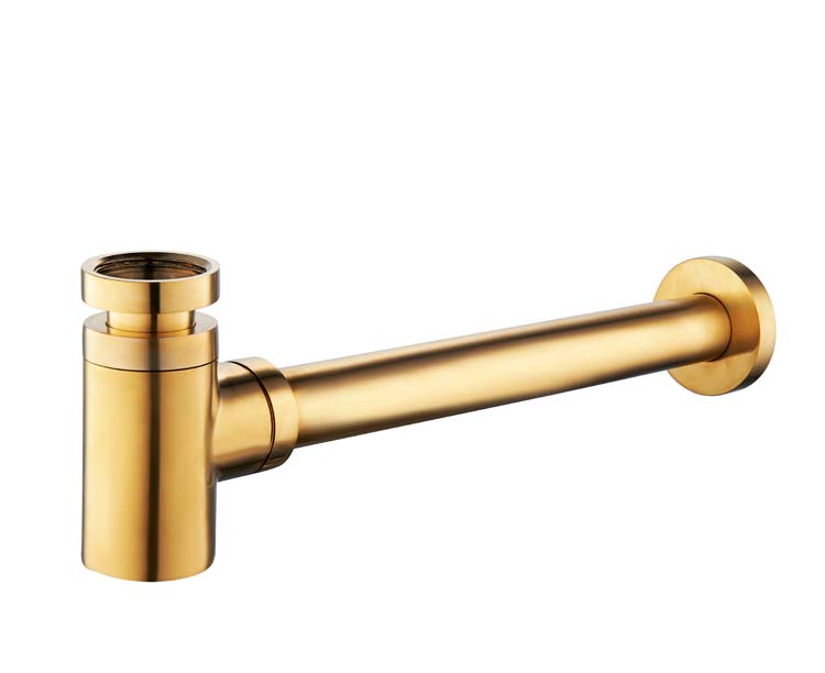 Handenwasser Kyla keramiek wit/goud 9x36x18cm complete set