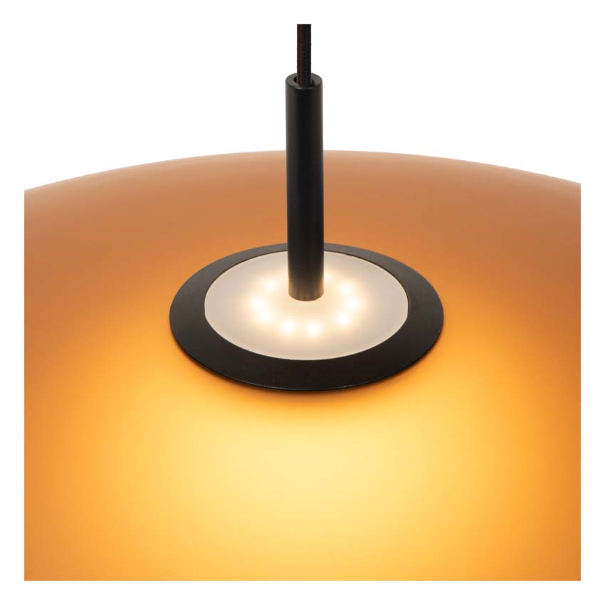 Lucide Premium Menga - Hanglamp - Ø 60 cm - LED Dimb. - 1x18,6W 2700K - Amber