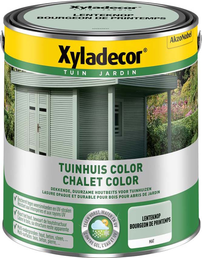 Lasure pour abri de jardin Xyladecor bouton de printemps 2,5L