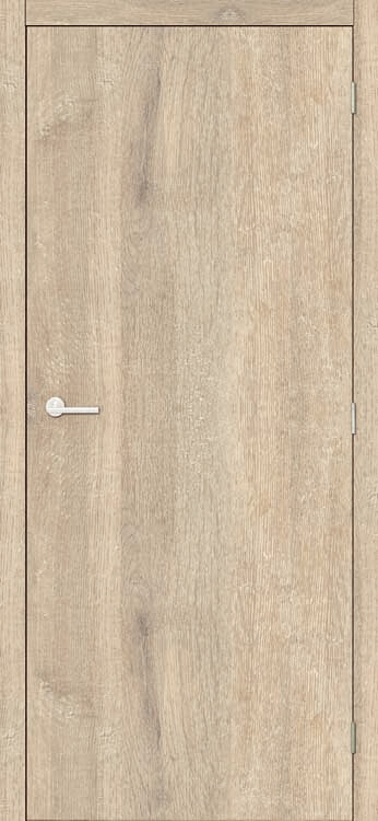 Porte intérieure complète Pro Mont-Blanc chêne 201,5x68cm tubulaire gauche + châssis coulissant 20,5-23cm