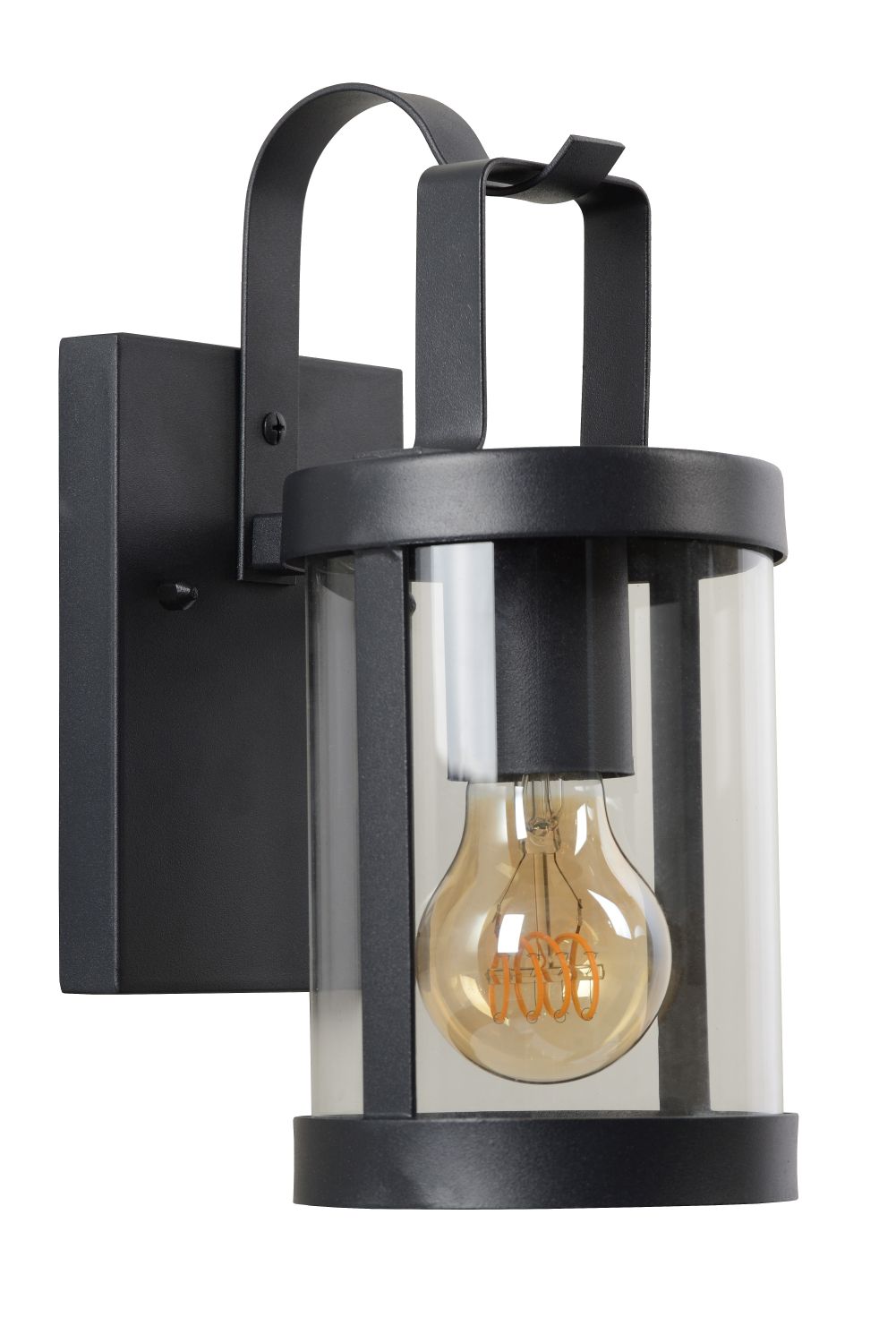 Wandlamp - zwart - E27 - 60W - IP23