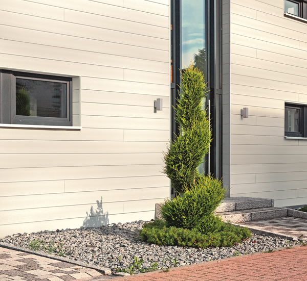 Sidings Dumaclin gevelbekleding in PVC homogeen creme 185x2400mm