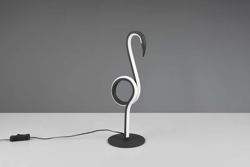 Lampe de table flamant rose - noir - 35x14,5cm - LED - 1x6W - 3000K