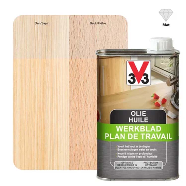 V33 werkbladolie naturel mat 0,5L