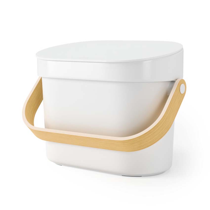 Poubelle Umbra Bellwood plastique blanc 4L