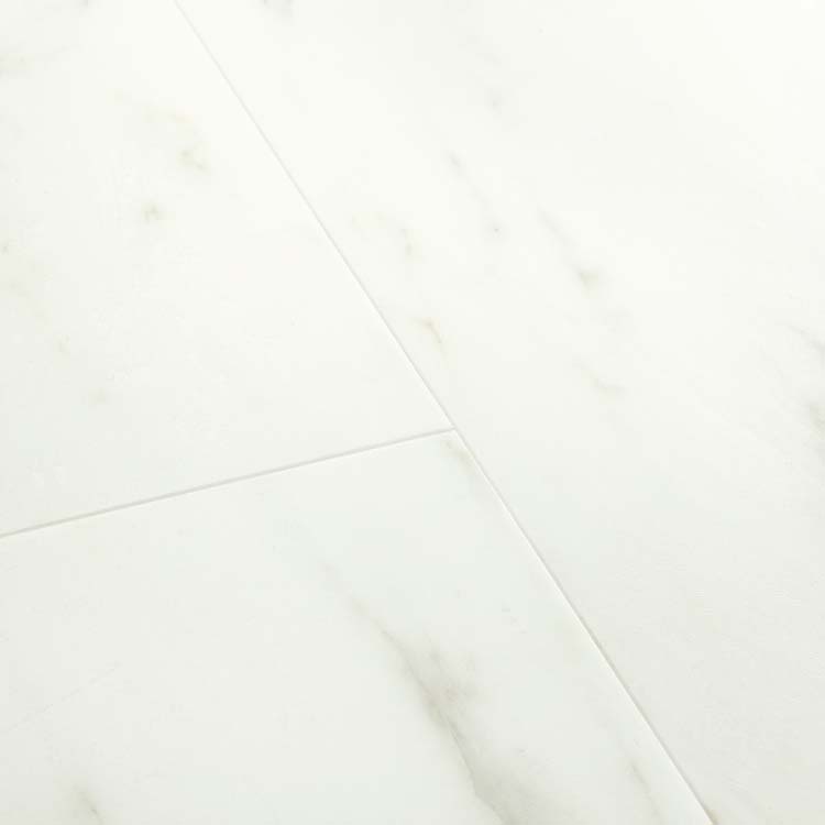Sol vinyle Quick-Step Alpha Vinyl dalle 6mm marbre blanc carrara 61x30,3cm avec sous-couche