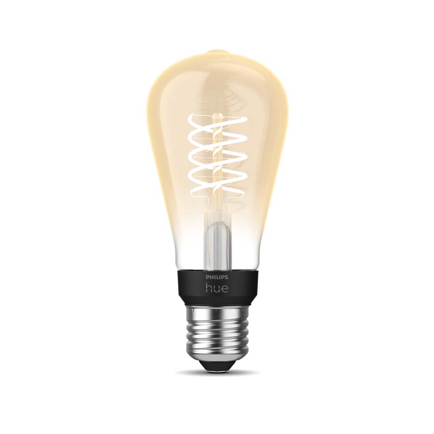 Ampoule LED filament - E27 - ambre - 13,5xØ6cm - dimmable - 7W - 580lm - 2100K blanc chaud - 1 pièce