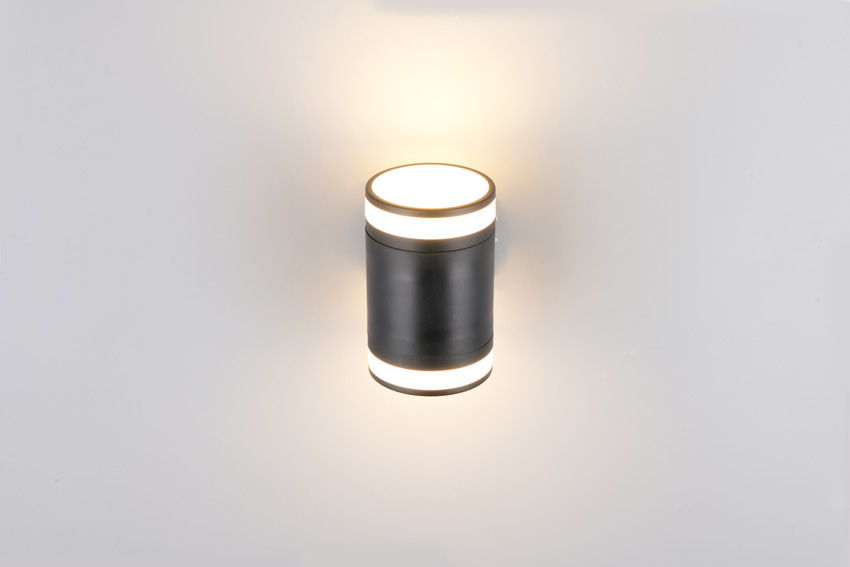 Wandlamp - mat zwart - 9,5x14x12cm - GX53 - 2x10W - 4000K