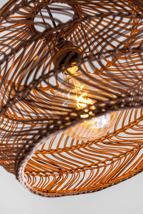 Lucide MOLOKO - Hanglamp - Ø 40 cm - 1xE27 - Okergeel