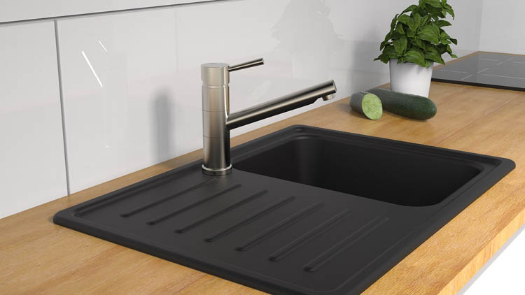 Keukenkraan Unai inox-look