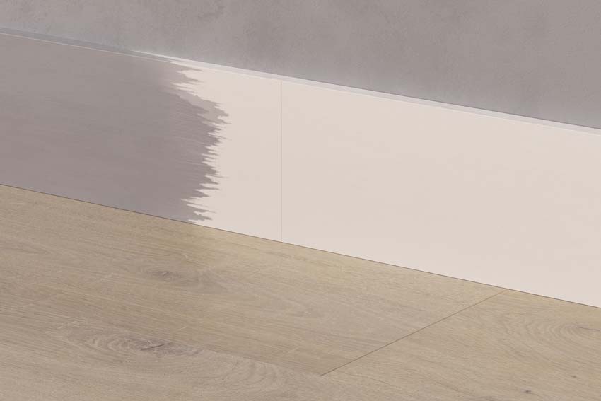Grande plinthe à peindre Quick-Step MDF blanc 126x10x1,4cm