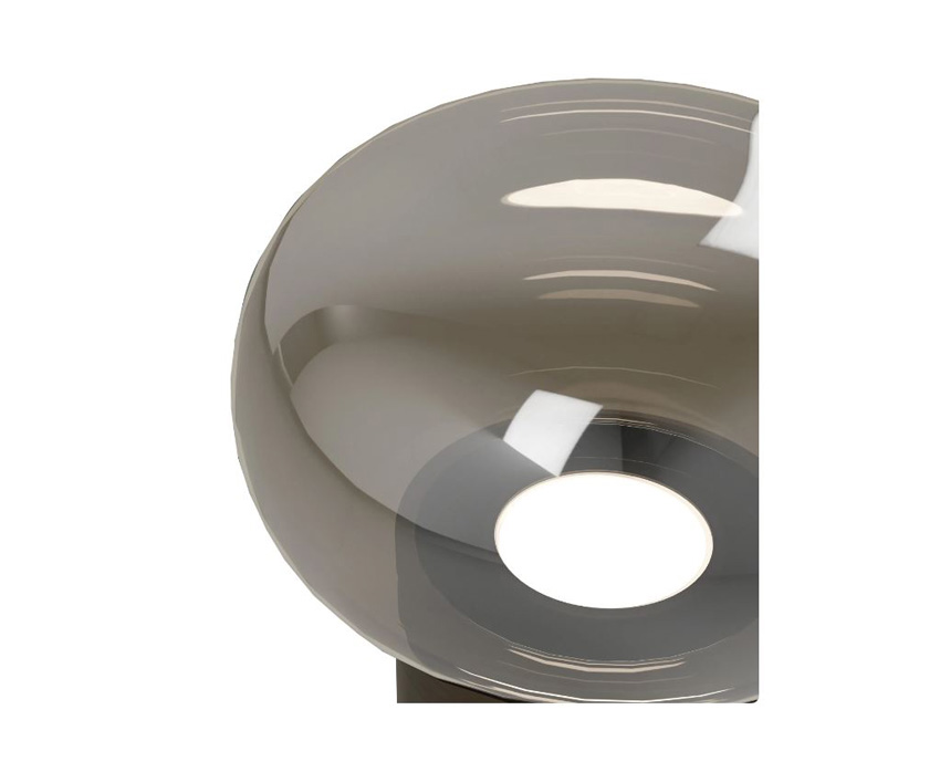 Lampe de table - bronze/marron - Ø15,5xH17cm - dimmable - GU10 - 1x10W - commande tactile