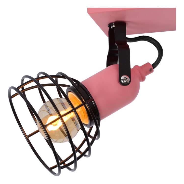 Lucide PAULIEN - Spot plafond Chambres d'enfant - 2xE27 - Rose