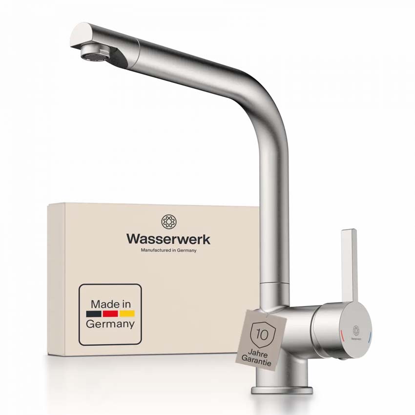 Robinet de cuisine Wasserwerk WK 4 aspect inox