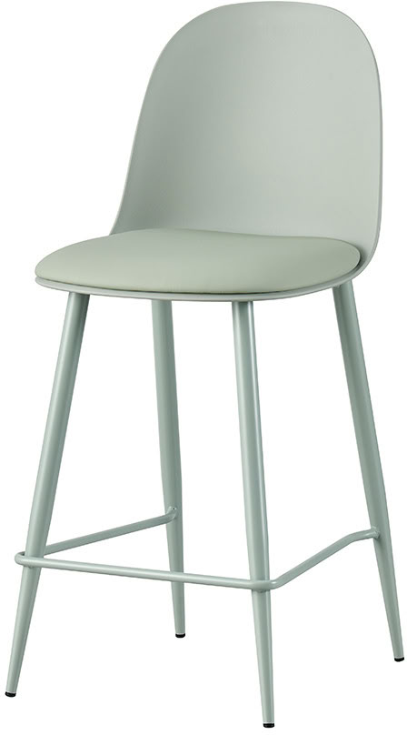 Chaise de bar Renilde gris-vert