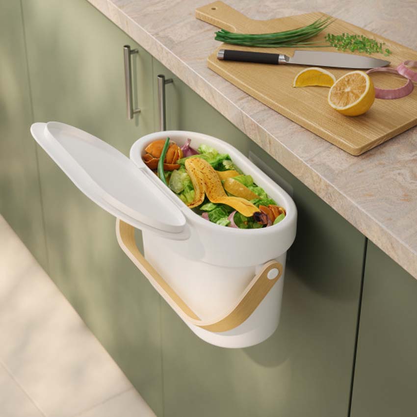 Poubelle Umbra Bellwood plastique blanc 4L