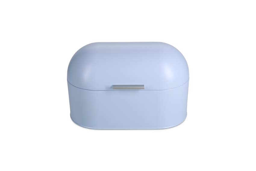 Boîte à pain métallique bleu clair 33,5x18x21,5cm
