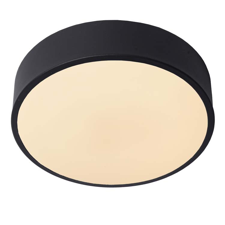 Plafonnier - Ø 20 cm - LED Dim. - 1x12W 2700K - 3 StepDim - Noir