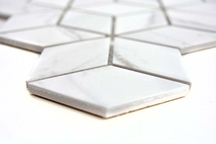 Mosaïque Hexagon Carrara mat 26,6x30,5cm