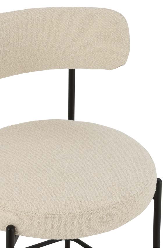 Barstoel Boucle wit