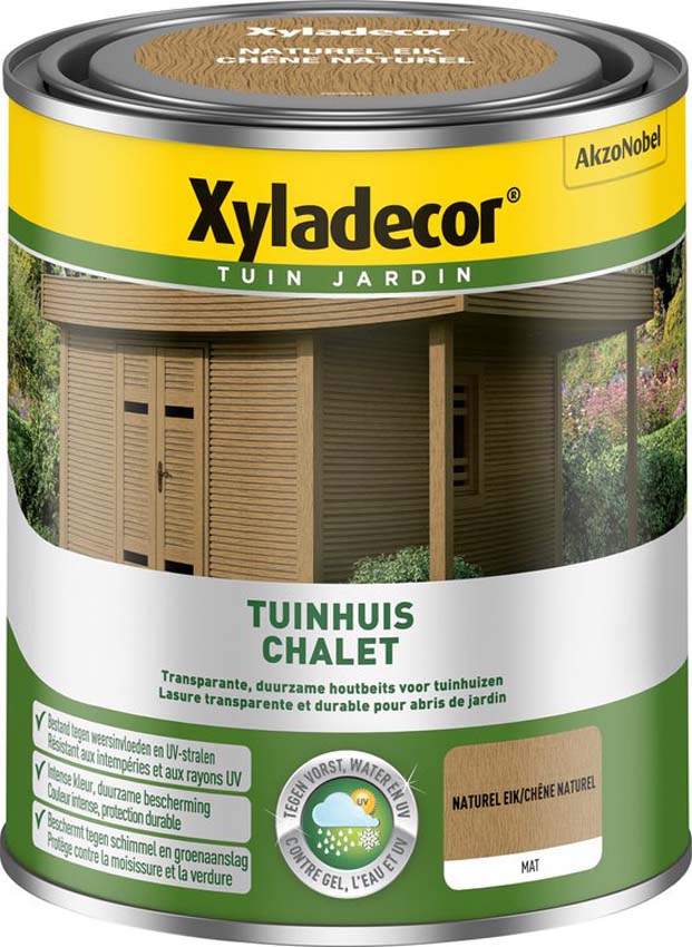Lasure pour abri de jardin Xyladecor chêne naturel 750ML