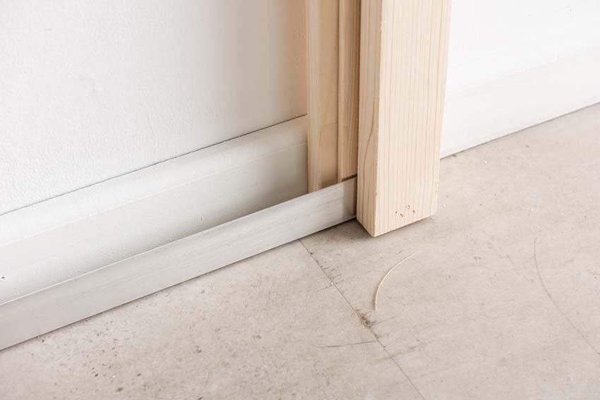 Porte extérieure bois Sorin chinchilla verre 980x1980mm poussant à droite