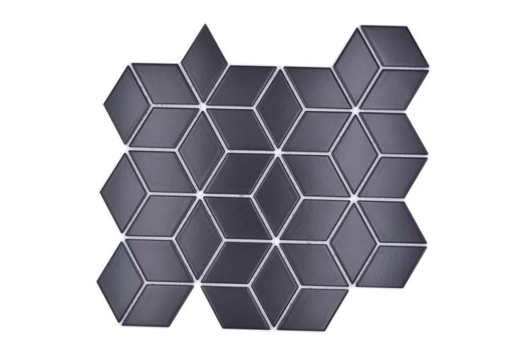 Mosaïque Kubus noire mat 26,6 x 30,5 cm