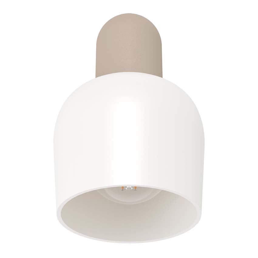Applique murale - Sable - 8,5x12,5x15cm - Dimmable - E14 - 1x40W