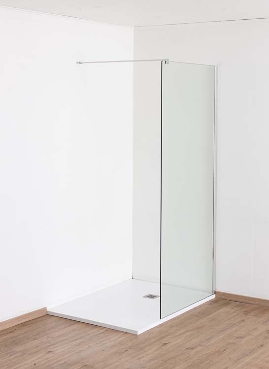 Paroi de douche à litalienne Anais verre clair avec kit de profilés chromé 97x200cm