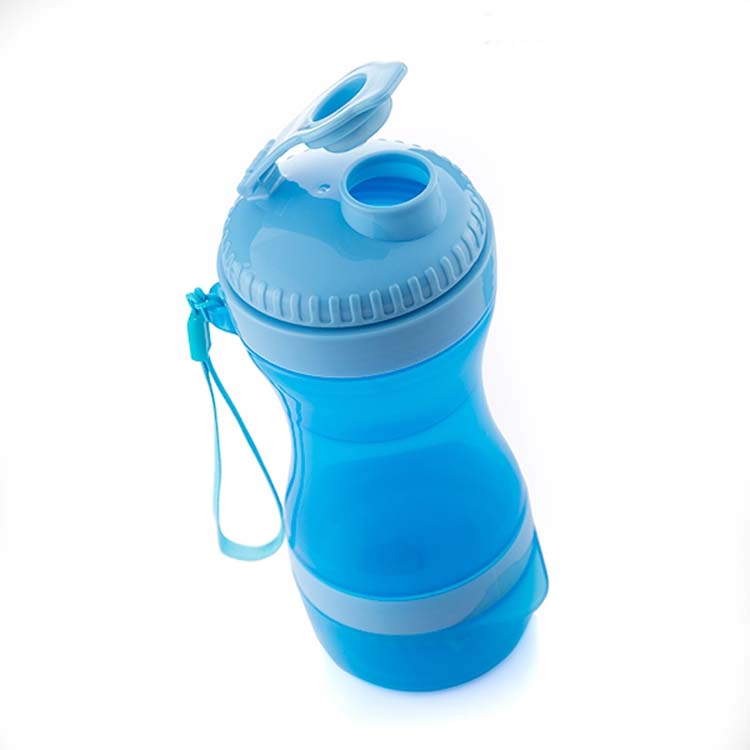 Bouteille avec distributeur d'eau et d'aliments pour animaux 2 en 1