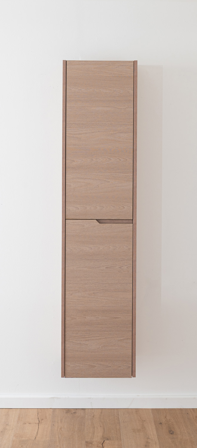Armoire colonne Tiago sans poignée Nordic oak suspendue 170x40x35cm