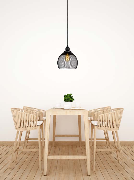 Suspension - noir - Ø22cm - dimmable - E27 - 60W