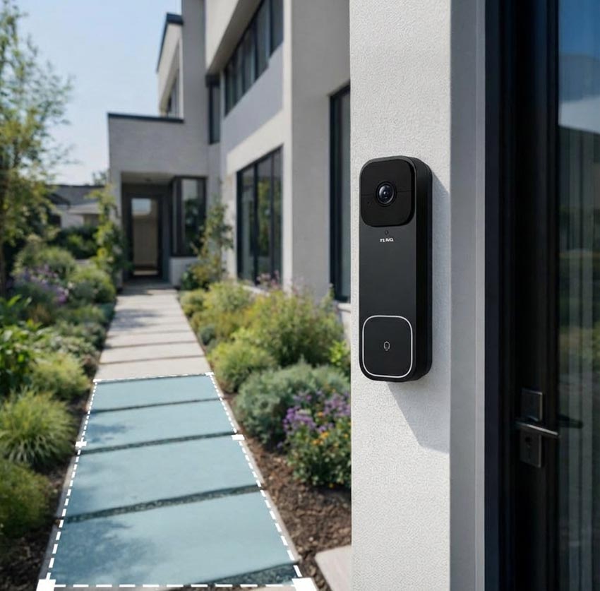 Slimme deurbel video pro draadloos zwart 14,9x4,7x3,1cm