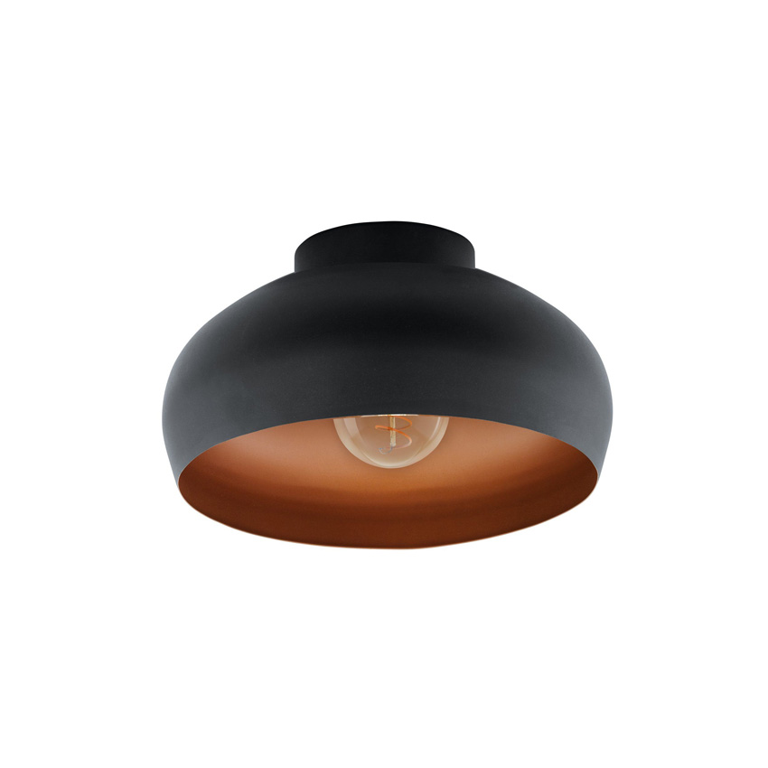 Plafonnier - noir/cuivre - Ø28cm - dimmable - E27 - 1x40W