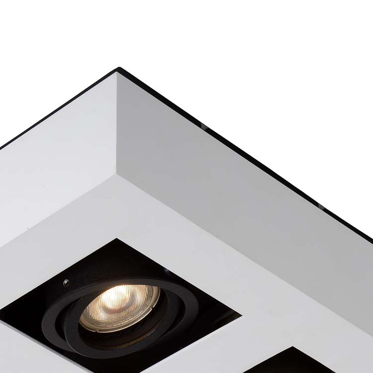 XIRAX - Spot plafond - LED Dim to warm - GU10 - 4x5W 2200K/3000K - Blanc