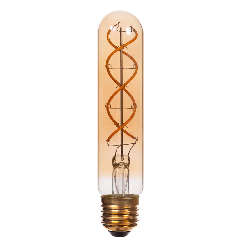 Lucide T32 - Ampoule filament - Ø3,2cm - LED 3 niveaux dimmable (Mémoire) - E27 - 1x4,9W 2200K - Ambré