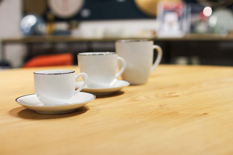 Soucoupe pour tasse à expresso Black Rim basic white 12,5 cm