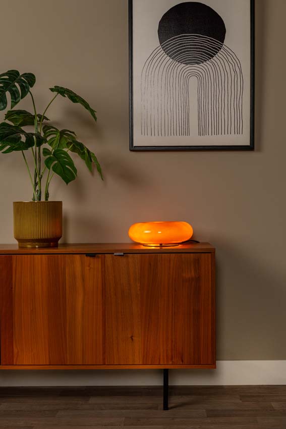 Lucide Sentino - Tafellamp - Ø29,5cm - 3xG9 - Oranje