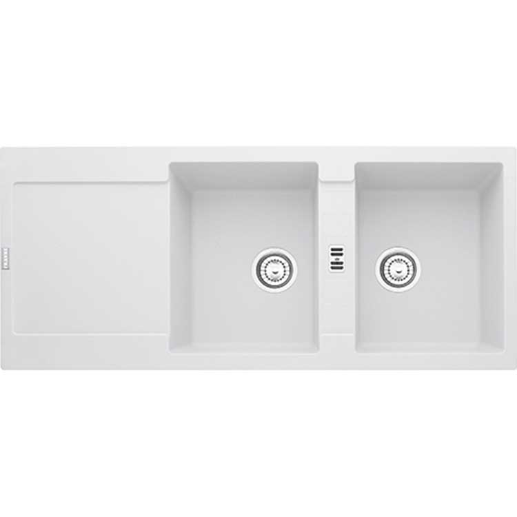 Évier Franke Maris blanc metallisé 2 bacs 116x50cm