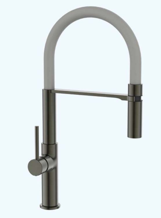 Robinet de cuisine Vera gunmetal gris avec bec extractible