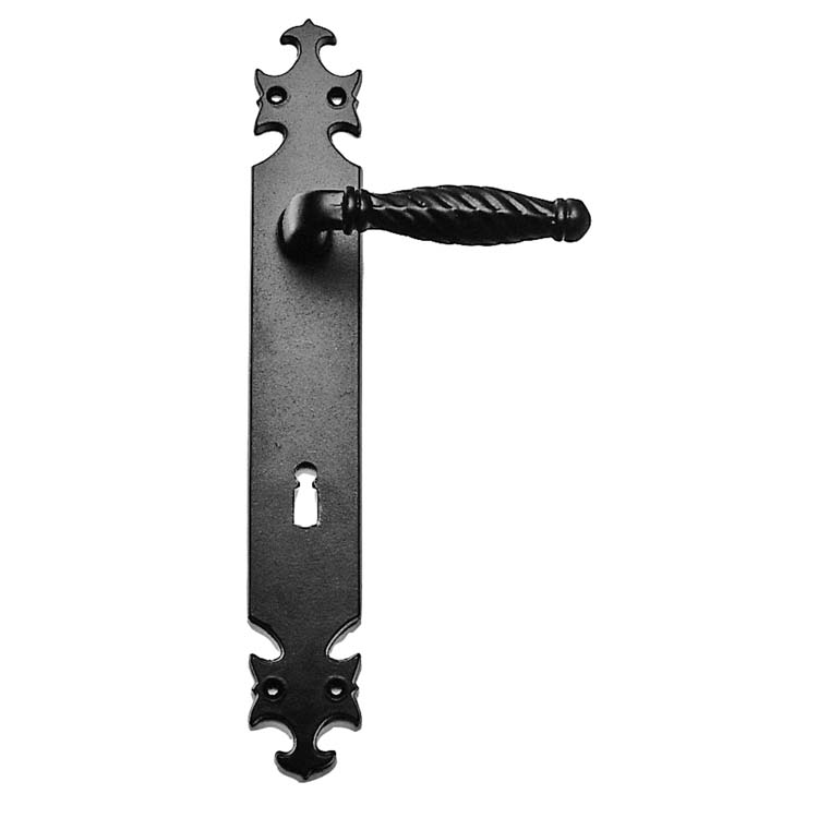 Poignée de porte anzio noir plaque