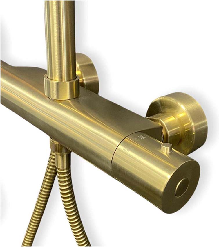 Doucheset Kaylee thermostatisch goud