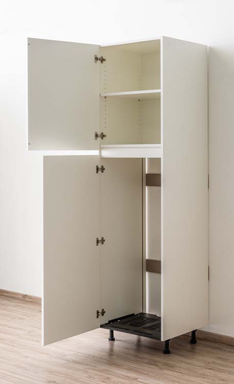 Armoire de cuisine Plenti armoire colonne pour réfrigérateur blanc 60x208cm