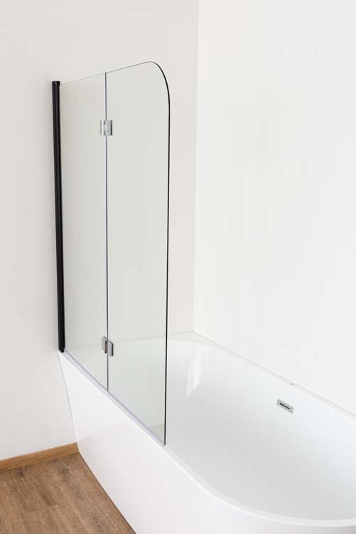 Hoekbad Bottega glanzend wit links 180x80cm